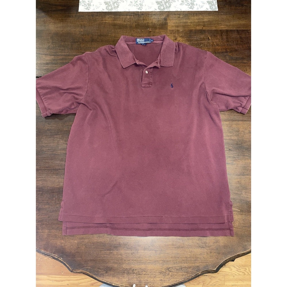 Polo Ralph Lauren Maroon Dark Red Dress Shirt - Size XL
